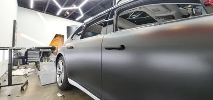 제네시스 G90 사틴블랙 전체랩핑 3M 2080필름 시공 후기!