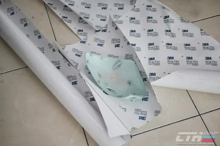 핑크레이로 변신. 카스킨 랩핑은 창원 카톡하우스에서.