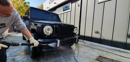 창원 벤츠 지바겐 63AMG 다이아몬드 화이트 전체랩핑을 입히다!