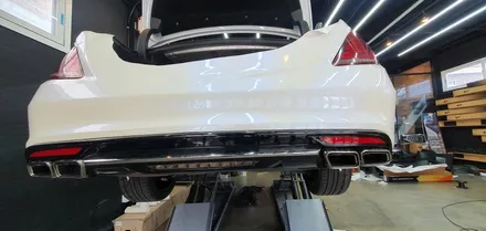 창원 벤츠 S클래스  Teck Wrap 카멜레온 펄 라이트블루 컬러로 전체랩핑 시공!