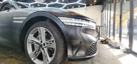 제네시스 G90 사틴블랙 전체랩핑 3M 2080필름 시공 후기!