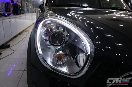 창원 카스킨/랩핑 전문 미니쿠퍼 컨트리맨 데칼 작업 + 눈썹 면발광 LED 시공