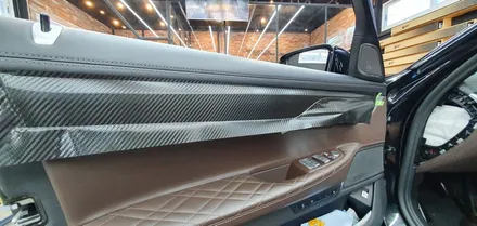 BMW 7시리즈(G11) 우드부분 실내 무광 카본 랩핑으로 변경!