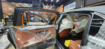 벤츠 S580 마이바흐 글라스틴트 슈어X 와 레이니블루 틴팅 시공기
