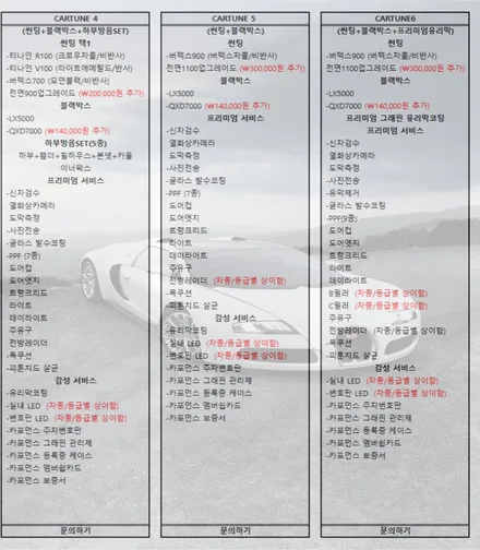 투싼 패키지 구성 / 경기 남양주