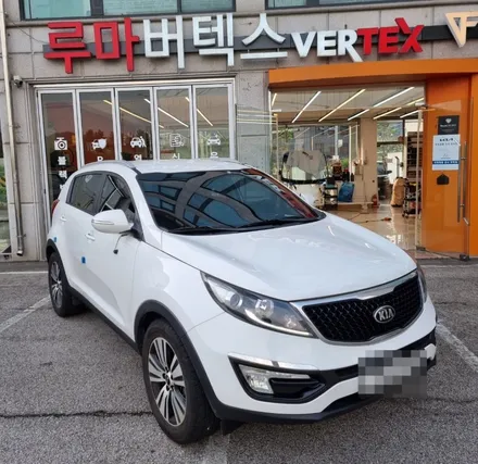 남양주 로얄시리즈 시공점 스포티지 101 비반사 전체 재시공.           옵틱글래스 광각미러 장착. / 경기 남양주