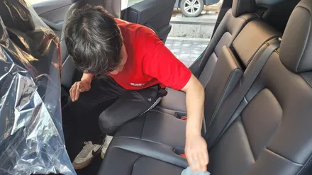 [테슬라 모델Y 신차패키지] 티나인R100 비반사필름+유리막코팅 / 하남시 망월동