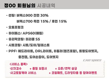 하남 썬팅 모델Y 주니퍼 버텍스 및 오토프렁크, PPF / 하남시 망월동