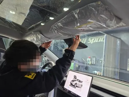 고덕 썬팅 모델Y 버텍스 900 30 15 농도 비교 및 PPF / 하남시 망월동