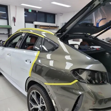 [자동차랩핑]bmw x6 고광택 화이트 전체랩핑 시공기 강남랩핑 송파랩핑 하남랩핑 / 하남