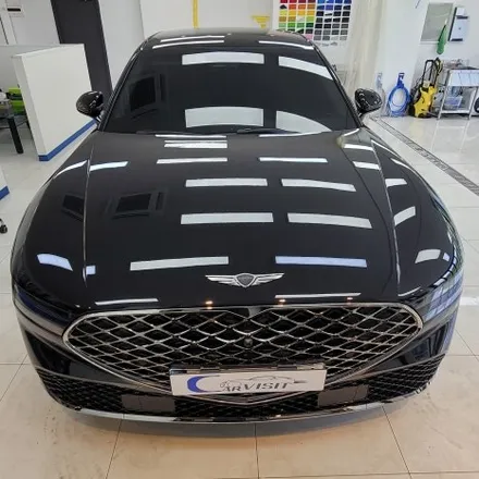 제네시스 G90 전체 랩핑 고광택 와인 컬러로 완성된 품격 / 하남 감일동