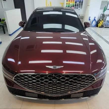 제네시스 G90 전체 랩핑 고광택 와인 컬러로 완성된 품격 / 하남 감일동
