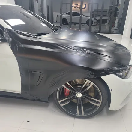 bmw 430i 컨버터블 사틴블랙 전체랩핑 시공기 / 하남