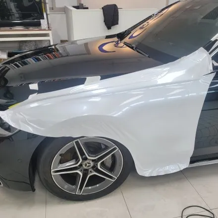 벤츠 S클래스 S400D 고광택 랩핑 펄 화이트 카비지트 / 하남