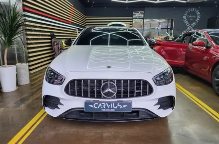 벤츠 E350 송풍구엠비언트라이트&부메스터&계기판상단엠비언트&도어락핀 시공 / 수원 영통구