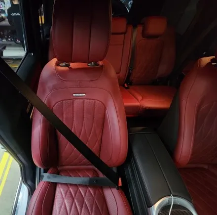 벤츠 G63 AMG 컬러 안전벨트 교체, 송풍구 앰비언트 라이트 시공 (지바겐 실내 분위기 바꾸기, 무드 등, 포인트 주기) / 수원 영통구