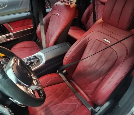 벤츠 G63 AMG 컬러 안전벨트 교체, 송풍구 앰비언트 라이트 시공 (지바겐 실내 분위기 바꾸기, 무드 등, 포인트 주기) / 수원 영통구