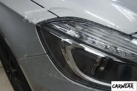 벤츠 A45AMG 헤드라이트PPF, 루프스킨 시공기 [청주랩핑] / 충북 청주 청원