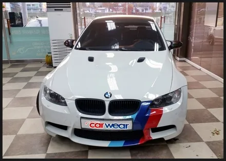 [청주튜닝샵]- 카웨어 - BMW(E92)M3 엔젤아이 링벌브 교체,그릴 랩핑(무광),보닛 덕트 포인트랩핑 작업 / 충북 청주 청원