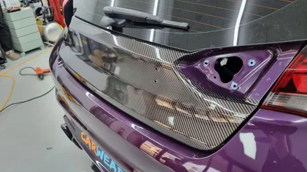 벨로스터N 트렁크 카본 랩핑해보기~[청주 랩핑샵] / 청주 청원구