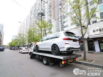 BMW X7 대표가 직접 시공하는 인수거부 솔라가드 노블레스 Z 썬팅 + 프론트풀ppf + 유리막코팅 + 발수코팅 + 코로나살균 신차패키지 카우라 영등포 카고 영등포솔라가드브이쿨 / 서울 영등포구 양평동5가