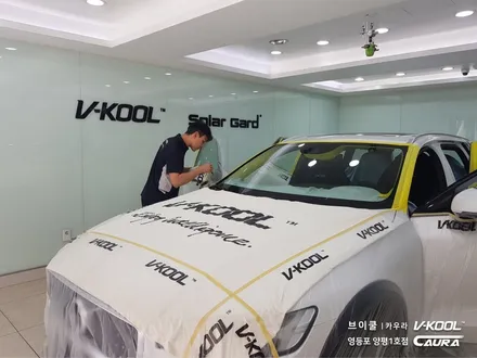 볼보 V60 대표가 직접 시공하는 브이쿨 최상급 VK썬팅+지테크닉 V4유리막코팅+아이나비QXD3000+PPF 신차패키지 브이쿨 카우라 영등포 양평1호점 솔라가드 1인시공 / 서울 영등포구 양평동5가