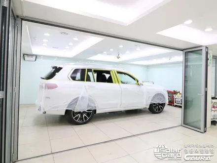 BMW X7 대표가 직접 시공하는 인수거부 솔라가드 노블레스 Z 썬팅 + 프론트풀ppf + 유리막코팅 + 발수코팅 + 코로나살균 신차패키지 카우라 영등포 카고 영등포솔라가드브이쿨 / 서울 영등포구 양평동5가