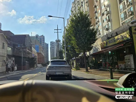 포르쉐 타이칸 연휴 휴가철 여행 중 너무 뜨거워서 썬팅 재시공했어요 틴팅 재시공의 달인 영등포카우라 추천 / 서울 영등포구 양평동5가
