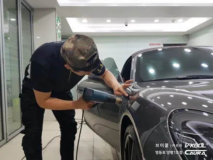 포르쉐 718 박스터 GTS 대표가 직접 시공하는 신차패키지 브이쿨 K썬팅 + 지테크닉 V4 유리막코팅 + 생활보호 PPF 브이쿨 카우라 영등포 양평1호점 솔라가드 1인시공점 / 서울 영등포구 양평동5가