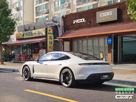포르쉐 타이칸 연휴 휴가철 여행 중 너무 뜨거워서 썬팅 재시공했어요 틴팅 재시공의 달인 영등포카우라 추천 / 서울 영등포구 양평동5가