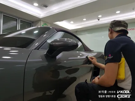 포르쉐 718 박스터 GTS 대표가 직접 시공하는 신차패키지 브이쿨 K썬팅 + 지테크닉 V4 유리막코팅 + 생활보호 PPF 브이쿨 카우라 영등포 양평1호점 솔라가드 1인시공점 / 서울 영등포구 양평동5가
