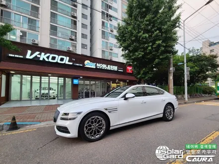 제네시스 G80 꼼꼼한 카우라가 시공한 솔라가드 노블레스 K썬팅+PPF+유리막코팅+코로나살균+발수코팅 신차패키지 카우라 영등포카고 솔라가드 양평점 브이쿨 목동 하버캠프 / 서울 영등포구 양평동5가