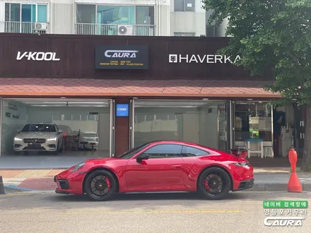 포르쉐 911 GTS 카민레드 찰떡 옵션 선택 전체 PPF 앞유리 돌빵 무적 윈드실드 하버캠프 세라믹본드 틴팅 아이나비 블랙박스 보조배터리 영등포 카우라 후기 실내PPF 성지 / 서울 영등포구 양평동5가