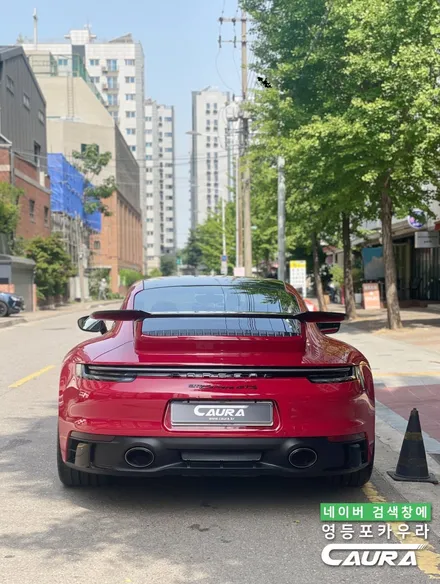 포르쉐 911 GTS 카민레드 찰떡 옵션 선택 전체 PPF 앞유리 돌빵 무적 윈드실드 하버캠프 세라믹본드 틴팅 아이나비 블랙박스 보조배터리 영등포 카우라 후기 실내PPF 성지 / 서울 영등포구 양평동5가