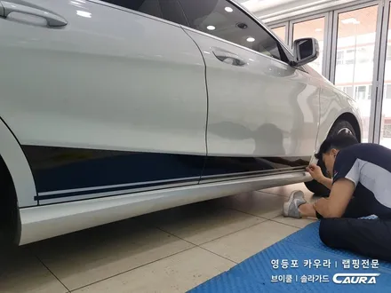 벤츠 CLA200d 대표가 직접 시공 루프스킨 사이드미러랩핑 데칼 부분랩핑 벤츠데칼로 확실한 드레스업! 영등포 카우라 브이쿨 영등포 솔라가드 영등포 랩핑 영등포 1인시공 / 서울 영등포구 양평동5가