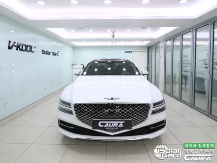 제네시스 G80 꼼꼼한 카우라가 시공한 솔라가드 노블레스 K썬팅+PPF+유리막코팅+코로나살균+발수코팅 신차패키지 카우라 영등포카고 솔라가드 양평점 브이쿨 목동 하버캠프 / 서울 영등포구 양평동5가