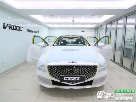 제네시스 G80 꼼꼼한 카우라가 시공한 솔라가드 노블레스 K썬팅+PPF+유리막코팅+코로나살균+발수코팅 신차패키지 카우라 영등포카고 솔라가드 양평점 브이쿨 목동 하버캠프 / 서울 영등포구 양평동5가