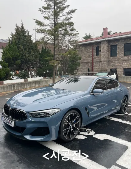 BMW 8시리즈 탑폴리에 크롬죽이기 시공 / 성남 판교 분당구