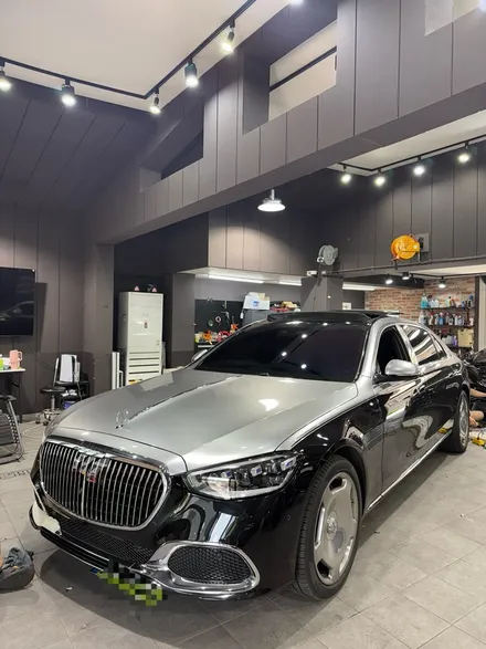 경기/분당/판교 벤츠s580마이바흐 하단부 블랙ppf작업 듀오톤차량 광빨업 색감업하기 / 성남 판교 분당구
