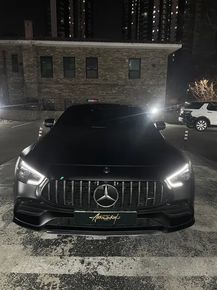 강남/판교 벤츠gt43amg 기존랩핑제거후 전체무광블랙랩핑및 휠도색 / 성남 판교 분당구