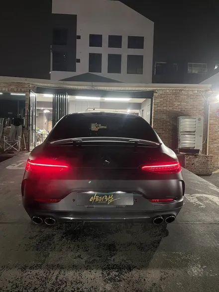 강남/판교 벤츠gt43amg 기존랩핑제거후 전체무광블랙랩핑및 휠도색 / 성남 판교 분당구
