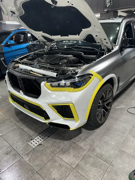 강남/판교 BMWx5M 화이트색상에서 무광실버와 블랙PPF로 간지차량 만들기 / 성남 판교 분당구
