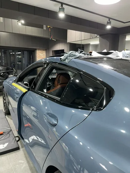 BMW 8시리즈 탑폴리에 크롬죽이기 시공 / 성남 판교 분당구