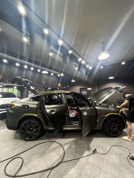 BMW X6 전체 무광블랙 그리고 블랙PPF루프스킨 / 성남 판교 분당구