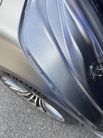 강남/판교 벤츠gt43amg 기존랩핑제거후 전체무광블랙랩핑및 휠도색 / 성남 판교 분당구
