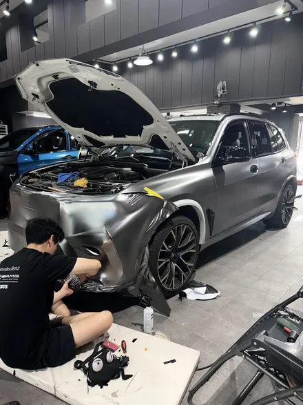 강남/판교 BMWx5M 화이트색상에서 무광실버와 블랙PPF로 간지차량 만들기 / 성남 판교 분당구