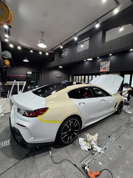 분당/판교 BMW8시리즈 m850i 베이지로 전체랩핑 이건 8시리즈에 꼭해야한다 / 성남 판교 분당구
