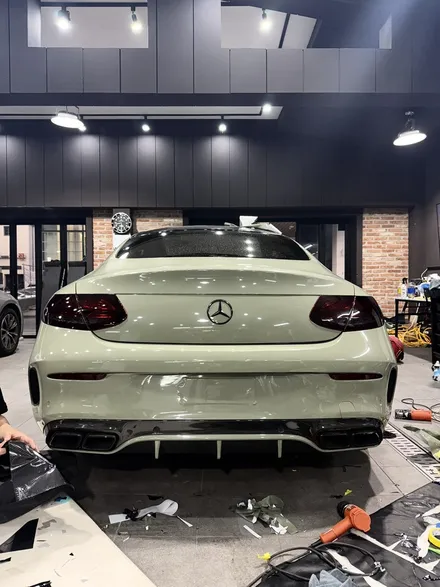 강남/양재/판교 벤츠c63amg 쿠페 전체밀크카키로 미친차 만들기 / 성남 판교 분당구