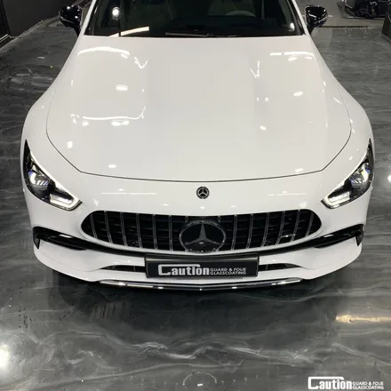 코션본사<양재,과천> 벤츠 amg GT 탑폴리에<화이트>전체 시공 / 성남 판교 분당구