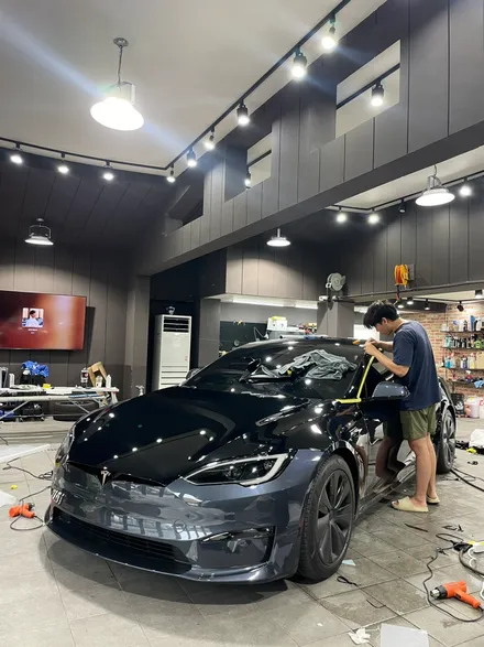 분당랩핑 판교랩핑 테슬라모델s 전체 블랙ppf시공 / 성남 판교 분당구